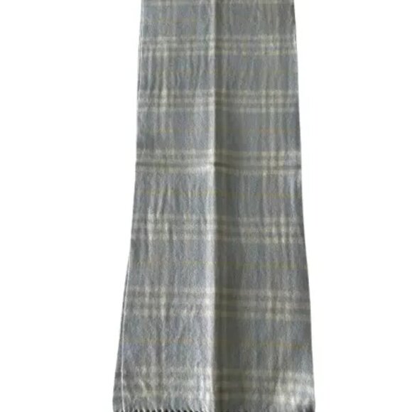 Burberry Authentic Scarf Grey 100% Cashmere Unisex Scarf Made In England - Picture 3 of 7